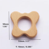 Chenkai 10pcs Baby Wood Butterfly Teether Natural Teething Toy