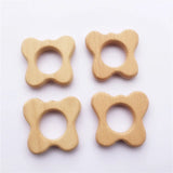 Chenkai 10pcs Baby Wood Butterfly Teether Natural Teething Toy