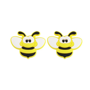 Chenkai 10pcs Bee Silicone Teething Beads BPA Chewable Dummy Necklace Toy