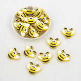 Chenkai 10pcs Bee Silicone Teething Beads BPA Chewable Dummy Necklace Toy