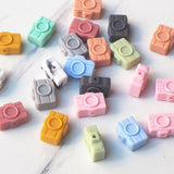 Chenkai Camera Shape Silicone Beads BPA Teething Chewable Dummy Necklace