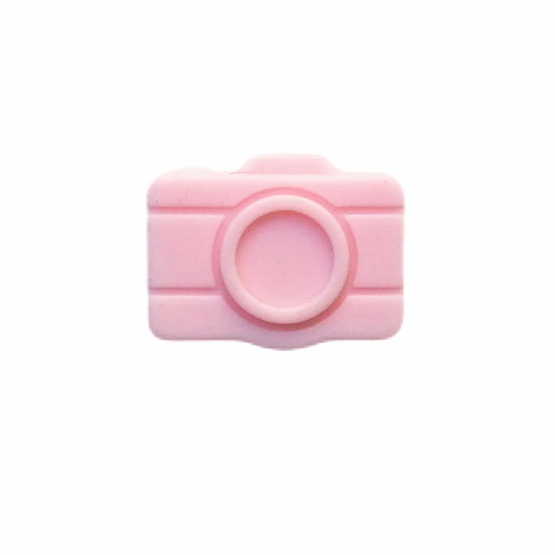 Chenkai Camera Shape Silicone Beads BPA Teething Chewable Dummy Necklace