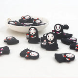 Chenkai 10pcs Faceless Man Silicone Teething Beads Dummy Necklace Toy