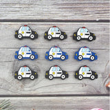 Chenkai 10pcs Cartoon Silicone Car Shape Beads BPA Infant Dummy Necklace
