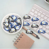 Chenkai 10pcs Cartoon Silicone Car Shape Beads BPA Infant Dummy Necklace
