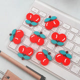 Chenkai 10pcs Cartoon Silicone Beads Cherry Shape BPA Infant Chewable Toy