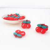 Chenkai 10pcs Cartoon Silicone Beads Cherry Shape BPA Infant Chewable Toy