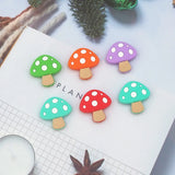 Chenkai 10pcs Mushroom Shape Silicone Beads BPA Chewable Dummy Necklace Toy