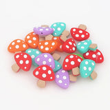 Chenkai 10pcs Mushroom Shape Silicone Beads BPA Chewable Dummy Necklace Toy