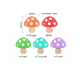 Chenkai 10pcs Mushroom Shape Silicone Beads BPA Chewable Dummy Necklace Toy