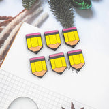 Chenkai 10pcs Cartoon Silicone Beads BPA Pencil Shape Dummy Necklace Toy Gift
