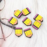 Chenkai 10pcs Cartoon Silicone Beads BPA Pencil Shape Dummy Necklace Toy Gift