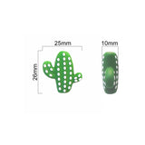 Chenkai 10pcs Cactus Shape Silicone Beads BPA Teething Dummy Necklace
