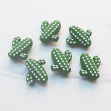 Chenkai 10pcs Cactus Shape Silicone Beads BPA Teething Dummy Necklace