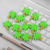 Chenkai 10pcs Coconut Tree Silicone Beads BPA Chewable Dummy Necklace