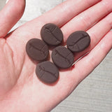Chenkai 10pcs Coffee Bean Silicone Charms Focal Beads - DIY Dummy Chain