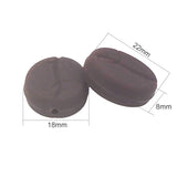 Chenkai 10pcs Coffee Bean Silicone Charms Focal Beads - DIY Dummy Chain