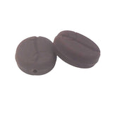 Chenkai 10pcs Coffee Bean Silicone Charms Focal Beads - DIY Dummy Chain
