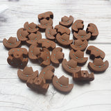 Chenkai 10pcs Cowboy Hat Silicone Beads BPA Teething Dummy Necklace Pacifier Toy