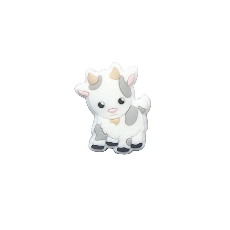 Chenkai 10pcs Goat Shaped Silicone Beads BPA Teething Dummy Necklace Toy Gift