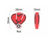 Chenkai Heart Stethoscope Silicone Beads Infant Chewable Necklace
