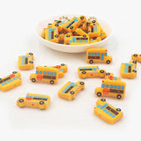 Chenkai 10pcs School Bus Silicone Teething Beads Baby Chew Toy