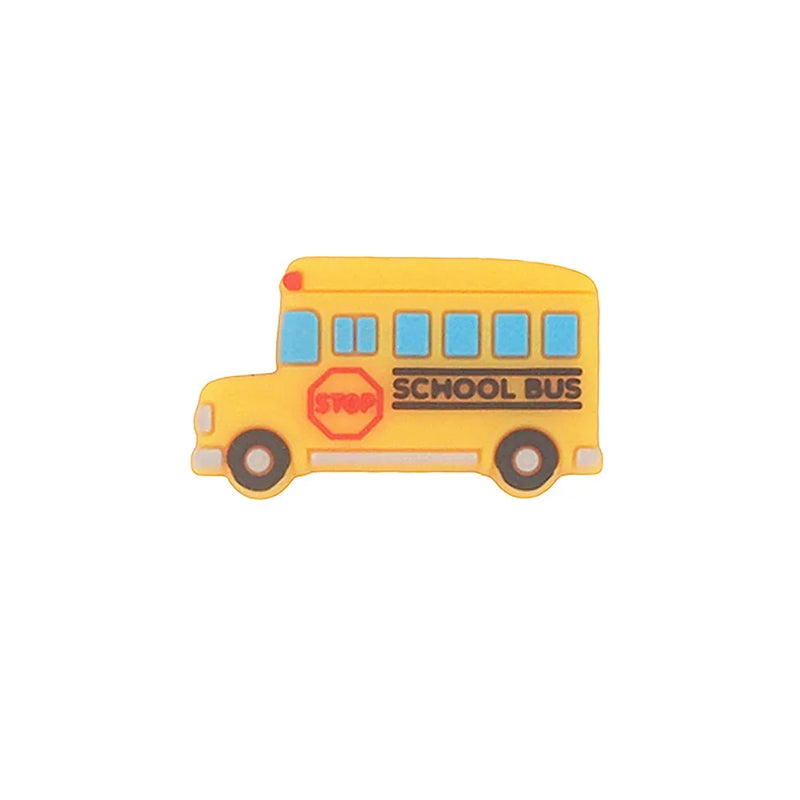 Chenkai 10pcs School Bus Silicone Teething Beads Baby Chew Toy