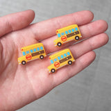 Chenkai 10pcs School Bus Silicone Teething Beads Baby Chew Toy