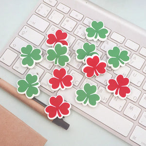 Chenkai 10pcs Shamrock Silicone Beads BPA Infant Chewable Dummy Necklace
