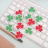 Chenkai 10pcs Shamrock Silicone Beads BPA Infant Chewable Dummy Necklace