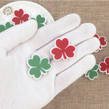 Chenkai 10pcs Shamrock Silicone Beads BPA Infant Chewable Dummy Necklace
