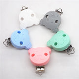 Chenkai 10pcs Silicone Baby Pacifier Teether Chain Holder Clips