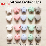 Chenkai 10pcs Silicone Baby Pacifier Teether Chain Holder Clips