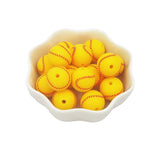 10pcs Silicone Baseball Beads Baby Teething Necklace Toy