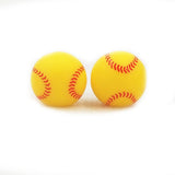 10pcs Silicone Baseball Beads Baby Teething Necklace Toy