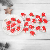 Chenkai 10pcs Silicone Christmas Beads Hat Tree Shaped Beads BPA Baby Chewable