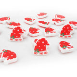 Chenkai 10pcs Silicone Christmas Beads Hat Tree Shaped Beads BPA Baby Chewable