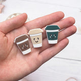10pcs Silicone Coffee Cup Beads Baby Beads BPA Infant Chewable Dummy Necklace