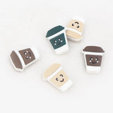 10pcs Silicone Coffee Cup Beads Baby Beads BPA Infant Chewable Dummy Necklace