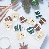 10pcs Silicone Coffee Cup Beads Baby Beads BPA Infant Chewable Dummy Necklace