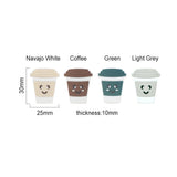 10pcs Silicone Coffee Cup Beads Baby Beads BPA Infant Chewable Dummy Necklace