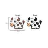 Chenkai 10pcs Silicone Cow Beads BPA Teething Infant Chew Dummy Necklace Toy