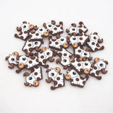 Chenkai 10pcs Silicone Cow Beads BPA Teething Infant Chew Dummy Necklace Toy