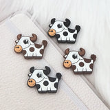 Chenkai 10pcs Silicone Cow Beads BPA Teething Infant Chew Dummy Necklace Toy
