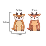 Chenkai 10pcs Silicone Deer Beads BPA Animal Bead DIY Teething Infant Chewable