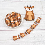 Chenkai 10pcs Silicone Deer Beads BPA Animal Bead DIY Teething Infant Chewable
