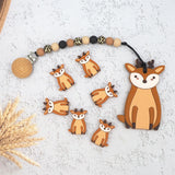 Chenkai 10pcs Silicone Deer Beads BPA Animal Bead DIY Teething Infant Chewable