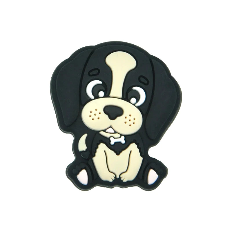 Chenkai 10pcs Silicone Dog Shaped Beads Baby Animal Beads BPA Infant Chewable