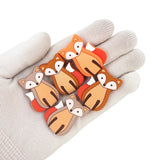 Chenkai 10pcs Silicone Fox Beads BPA Animal Bead DIY Teething Dummy Necklace Toy