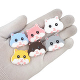 10pcs Silicone Hamster Beads Animal Teething Chew Toy